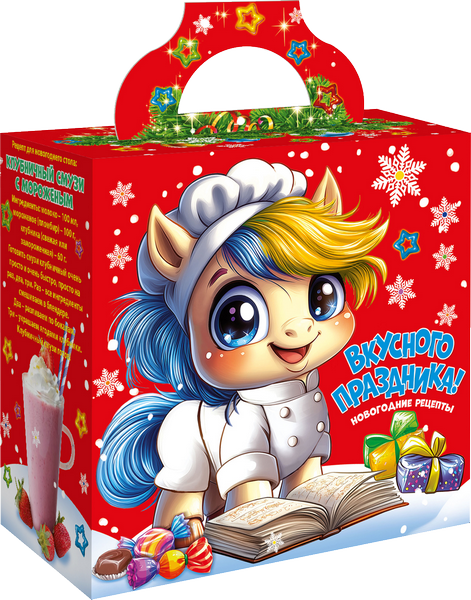 Новогодний подарок Картон Хром-эрзац Поваренок красный 400 г