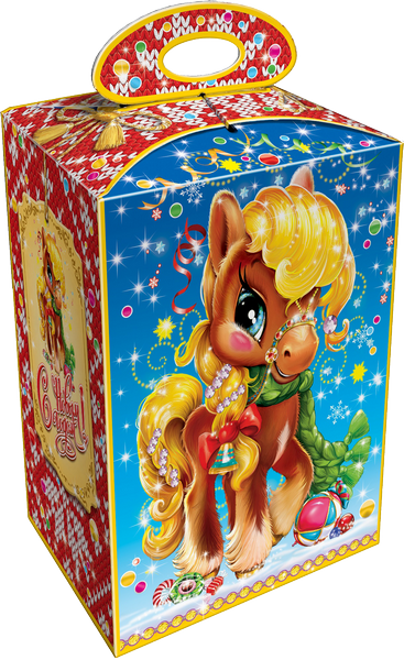 Новогодний подарок Картон Хром-эрзац Лошадка красавица 700 г