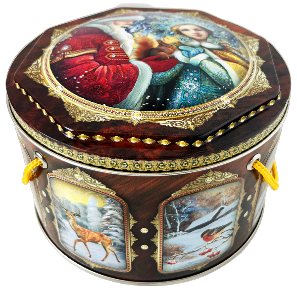 Новогодний подарок Жесть Новогодняя шкатулка 500 г