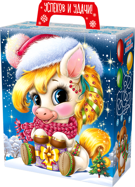 Новогодний подарок Картон Хром-эрзац Презент Оливия и Оливер 700 г