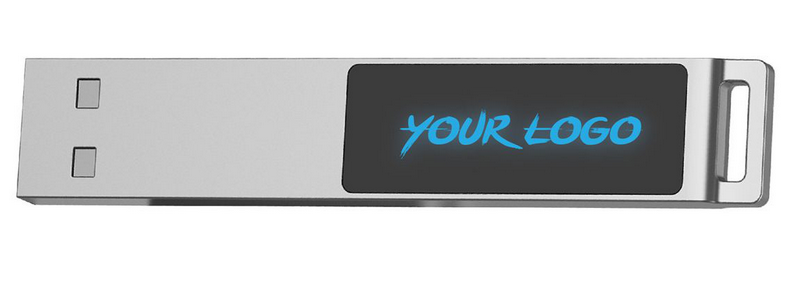 Флешка markBright 16 Гб синяя подсветка