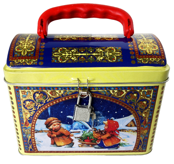 Новогодний подарок Жесть Сундучок Дети 400 г