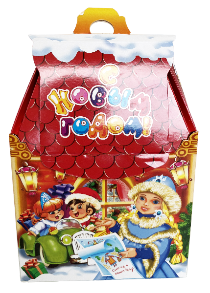 Новогодний подарок Картон Хром-Эрзац Снегурочка и дети 300 г