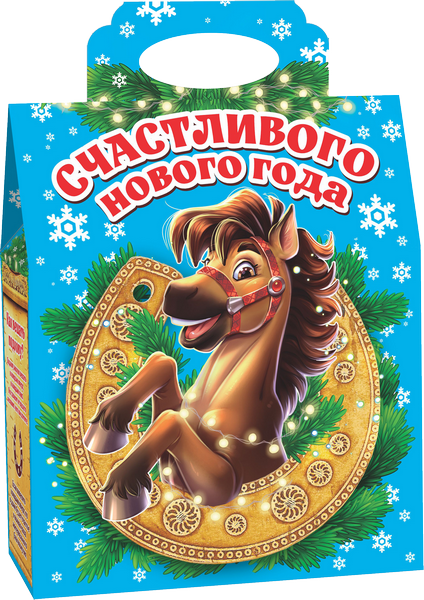 Новогодний подарок Картон Хром-эрзац Подкова на счастье 500 г