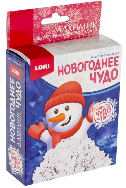 Выращивание кристаллов. Фигурки Снеговик интернет магазин karuselpodarkov.ru