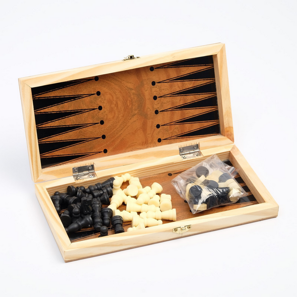 Настольная игра 3 в 1 Цейтнот: шахматы, шашки, нарды, интернет магазин karuselpodarkov.ru