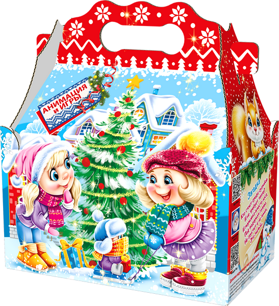 Новогодний подарок Картон МГК Ларец простой Встреча у Елки 800 г