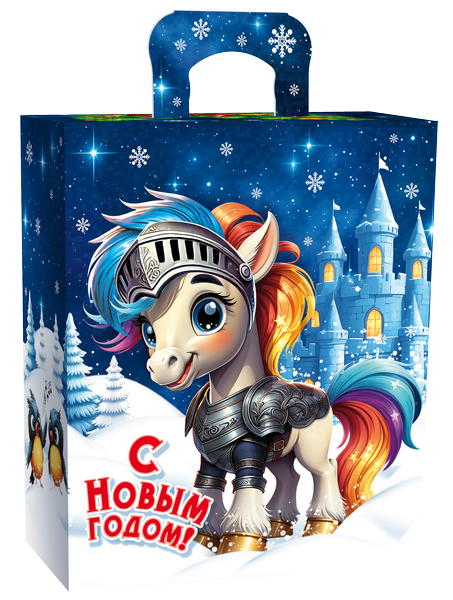 Новогодний подарок Картон Хром-эрзац Рыцарь и принцесса 700 г