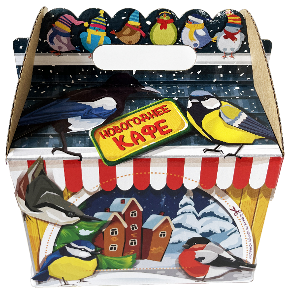 Упаковка Картон МГК  Кормушка Новогоднее кафе
