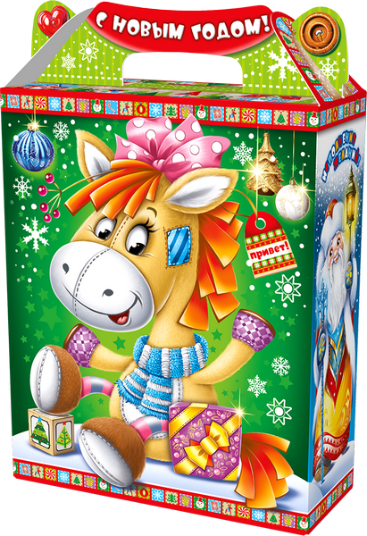 Новогодний подарок Картон Хром-эрзац Подарок Зверушки-игрушки 700 г