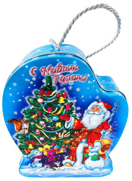 Новогодний подарок Жесть Дед Мороз и внучка 500 г