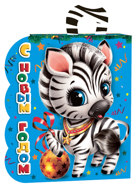 Новогодний подарок Картон Хром-эрзац Зебряша голубой 400 г