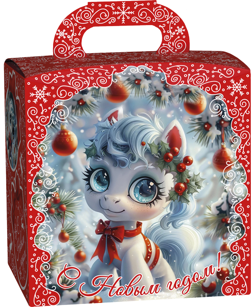 Новогодний подарок Картон Хром-эрзац Люси и Тедди 300 г