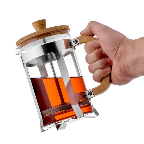 Френч пресс с деревянной крышкой