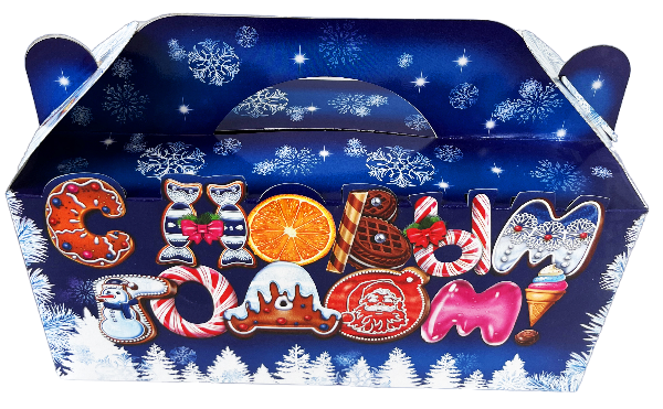 Упаковка Картон Хром-Эрзац  С Новом годом