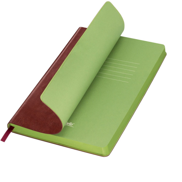 Ежедневник Portobello Trend, River side, недатированный коричневый-салатовый