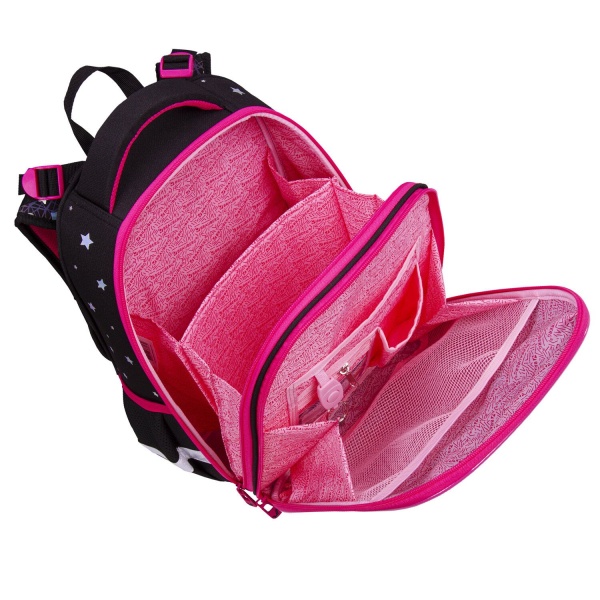 Ранец BRAUBERG LUMINOUS, 2 отделения, с брелоком, "Cats first", СВЕТЯЩИЙСЯ РИСУНОК интернет магазин karuselpodarkov.ru