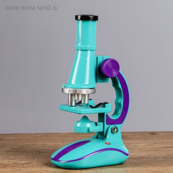 Микроскоп "Юный исследователь", кратность увеличения 450х, 200х, 100х, с подсветкой, микс 1 интернет магазин karuselpodarkov.ru