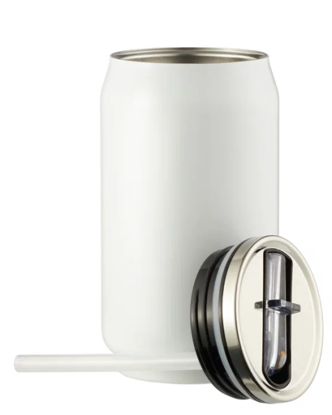 Банка 0,33л с логотипом белый