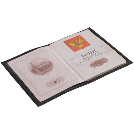 Обложка для паспорта Nubuk черная