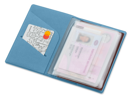 Обложка для автодокументов Favor голубой