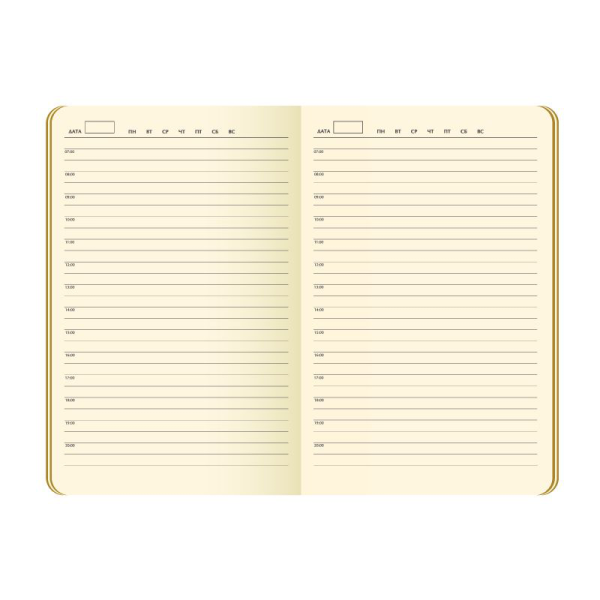 Ежедневник Portobello Trend, River side, недатированный коричневый-салатовый