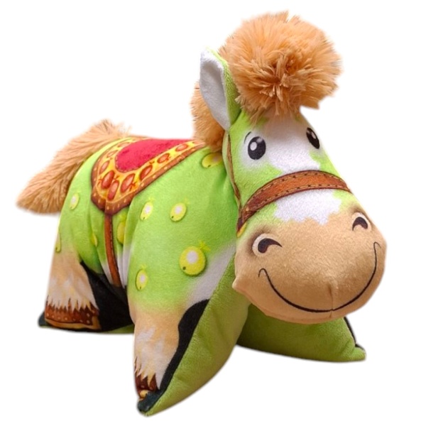 Мягкая игрушка Конь Лежебок в яблоки интернет магазин karuselpodarkov.ru