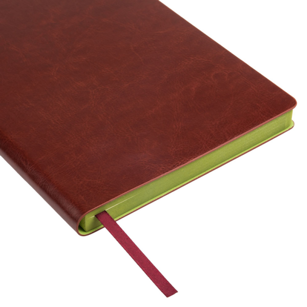 Ежедневник Portobello Trend, River side, недатированный коричневый-салатовый