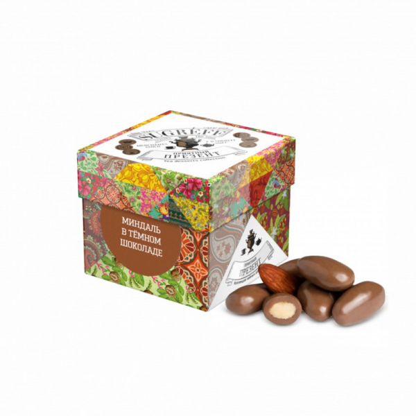 Приятный презент с миндалём в тёмном шоколаде