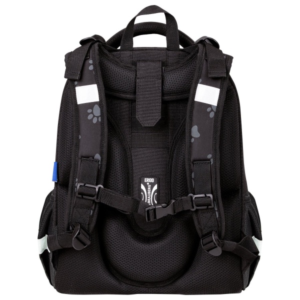 Ранец BRAUBERG LUMINOUS, 2 отделения, с брелоком, "Paws", СВЕТЯЩИЙСЯ РИСУНОК интернет магазин karuselpodarkov.ru