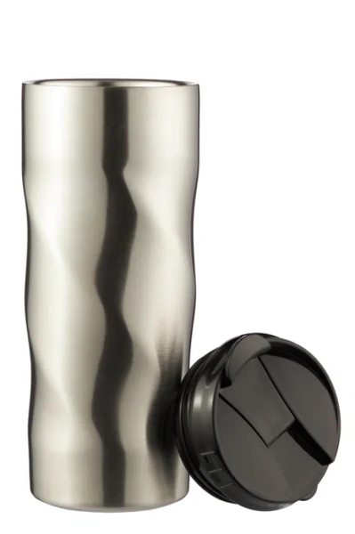 Термокружка 0,42л с логотипом (витая форма) СР5883 сталь